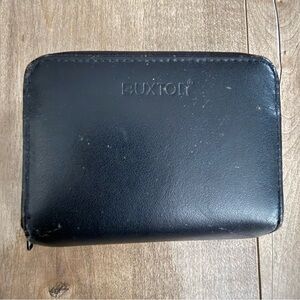 Vintage‎ Buxton Leather Wallet ID Coin Multi Card Accordion Holder Double Zipper